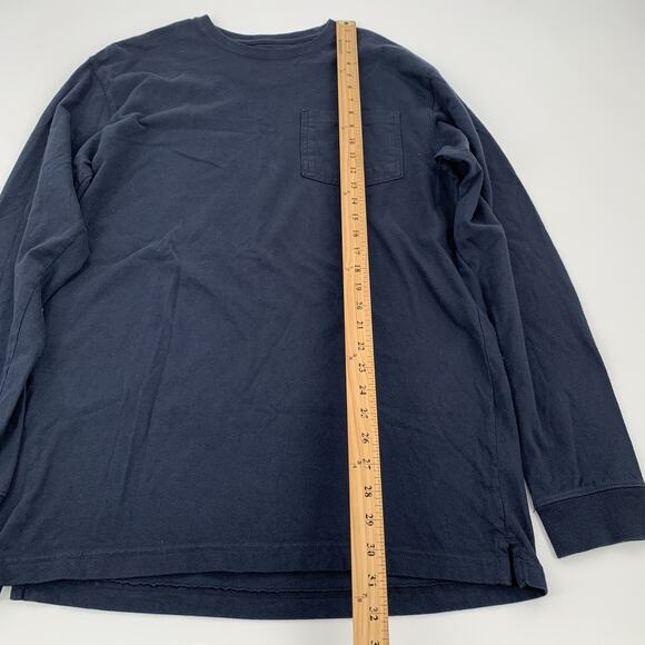 Duluth Trading Company Longtail T Relaxed Fit Long Sleeve Pocket Crew Small Blue - Picture 7 of 7